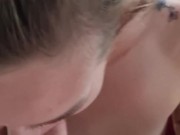 Blowjob and cum on small tits at tax office part 2 7/16