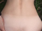 Perfect body girl gets cum in her ass outdoor 16/16