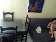 I eat my best friend's pussy in her living room 8/16