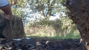 Like a pig in the mud