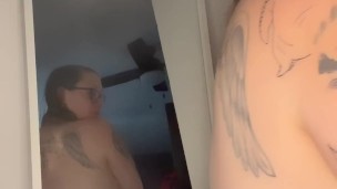 and bake 420 smoking fetish BBW naked from behind view