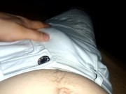 It's storm outside, so help me baby cumming huge onto my stretchy white jeans 🌩🍆💧