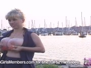She Flashes Some ENORMOUS Tits Around Tampa 1/16