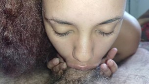 sticking my juicy mouth on the bastard's dick, craving his extreme creampie