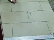 I get sucked in the elevator and I cum on her pretty little tits 1/16