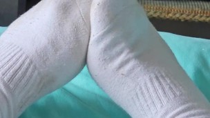 Just feet and socks , foot fetish sock fetish