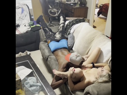 AMATEUR real homemade BBC , hubby filmed me and his best friend having sex for the first time.