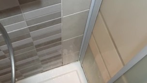 Jerking off my dick in the shower 3