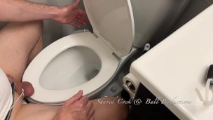Toilet seat ball spanking