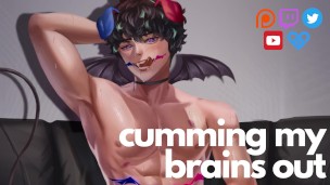 Cumming my brains out after not jerking off for 2 weeks // NSFW Audio & Male Moaning