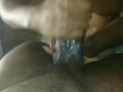 BIG BALLS ON HER FACE BEFORE FREAKY EBONY GETS FAT DICK SLOPPY WET!!!!!!! 14/16