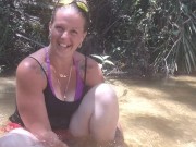 First Time Casting With Popular Country Girl On Spring Break In The Middle Of The Woods In Creek