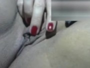 Cuckold husband shares his wife in a video call with a webcam 14/16