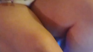 Filming Up Beautiful Girl's Night Gown While She Faces Me and Does Her Nails (Panty and Cleavage)