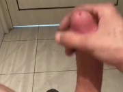 Jerk off on the toilet and cum 12/16