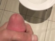 Jerk off on the toilet and cum 2/16
