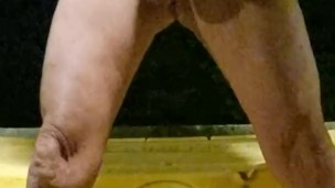 A look back to winter cruising... so horny! Outdoors, near a cottage... almost caught!