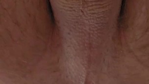 Dual view thrusting dildo riding prostate leaking and peeing with soft cock and panties