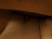 After he came, I blew cum bubbles and then sucked in his creampie 2/16