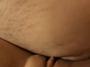 After he came, I blew cum bubbles and then sucked in his creampie 3/16