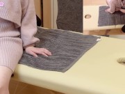 【1】オイルマッサージして触りまくってたら興奮して抑えられなくなってそのまま巨乳の客とSEX - 日本人/素人カップル/個人撮影 3/16