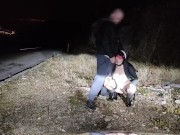 Piss Slut Wife in a Nun costume with a dog collar around her neck receives a golden shower her mout 13/16