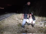 Piss Slut Wife in a Nun costume with a dog collar around her neck receives a golden shower her mout 5/16