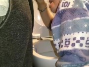 Always when I clean the toilet, that's when he has to PEE. Always... 13/16