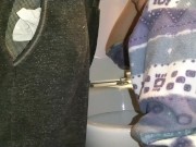 Always when I clean the toilet, that's when he has to PEE. Always... 15/16