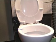 Always when I clean the toilet, that's when he has to PEE. Always... 2/16