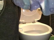 Always when I clean the toilet, that's when he has to PEE. Always... 5/16