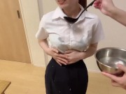 【1】後輩呼んでジャンケンで勝った方がローションかけるゲームしたらエロすぎて体を触りまくってそのまま生挿入-日本人/素人カップル/変態プレイ/巨乳/OL 3/16