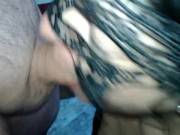 A beautiful brunette with big tits likes to stuff a thick cock down her throat 12/16