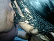 A beautiful brunette with big tits likes to stuff a thick cock down her throat 14/16