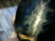 A brunette does her best to suck a fat cock 10/16