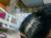 A brunette does her best to suck a fat cock 4/16