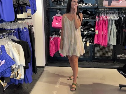 Eva cumming hard in public restaurant thru with Lovense Ferri remote controlled vibrator