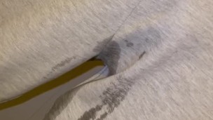 Young gay guy pissing in pants