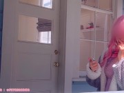 Exhibitionist neighbor catches you  smoking & invites you to make her cum on her porch! 4/16