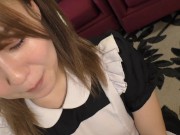Maid gives blowjob, cum in mouth and swallows❤️Miiya-chan❤️Blowjob❤️Cumshot❤️ 1/16