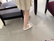 NOW I CONTROL YOUR PUSSY. I made her cum so hard in a cafe by using Lovense Ferri remote control toy 6/16