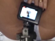 My wife was so horny and enjoys with thick dildo