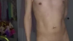 (no sound audio) amateur dancer with semen