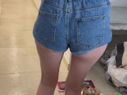 I jerk off watching my wife do the housework and I cum on her butt 9/16