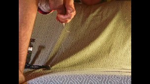 Horny guy used vaginal vibrator to massage prostate and cum hands free with lots of precum