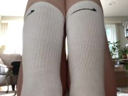White nike socks 1/16