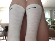White nike socks 16/16