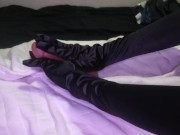 Using gloves to stroke his cock 2/16