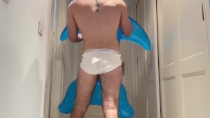 Inflatable oiled up and fucked hard