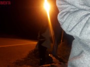 mostrei minha bunda para um estranho no ponto de ônibus 4/16